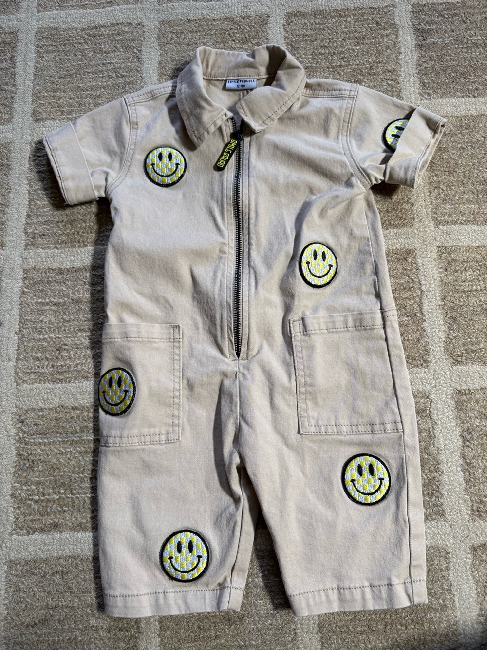 Tan smile squad mechanic suit